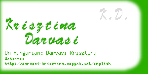 krisztina darvasi business card